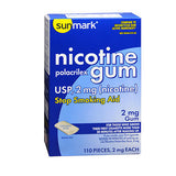 Sunmark Nicotine Polacrilex Gum Count of 110 By Sunmark