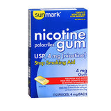 Sunmark Nicotine Polacrilex Gum Count of 110 By Sunmark