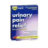 Sunmark Urinary Pain Relief Maximum Strength 12 tabs By Sunmark