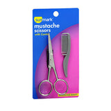Mustache Scissors With Comb 1 each By Sunmark