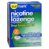 Sunmark Nicotine Polocrilex Lozenge Mint 72 each 