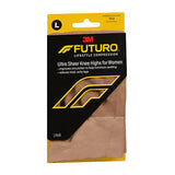 Futuro Ultra Sheer Knee Highs for Women Large Nude Mild 1 Pair  By 3M