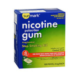 Sunmark Nicotine Polacrilex Gum Cool Mint 100 each By Sunmark