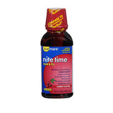 Sunmark Nite Time Cold Flu Liquid Cherry Flavor 12 oz By Sunmark