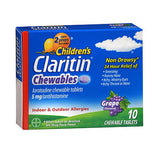 CLARITIN Children's 24 Hour Allergy Relief Chewable Tablets Grape Flavored 10 Tabs By Claritin