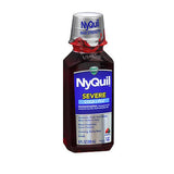 Vicks NyQuil Severe Cold Flu Liquid Berry Flavor 8 oz By Vicks