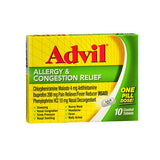 Advil Allergy Congestion Relief Coated Tablets 10 Tabs By Advil