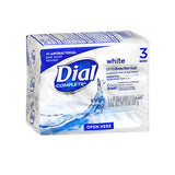 Dial Antibacterial Deodorant Soap White 3 X 4 Oz bars By Dial