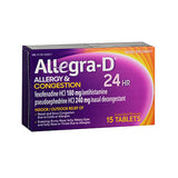 Allegra-D 24 Hour Allergy & Congestion Extended Release Tablets 15 Tabs By Allegra