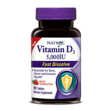 Vitamin D3 Strawberry 90 Tabs By Natrol