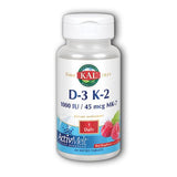 D-3 K-2 ActivMelt Red Raspberry 60 Tabs By Kal
