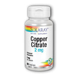 Copper Citrate 60 Caps By Solaray