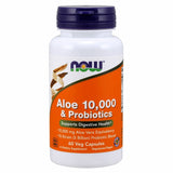 Aloe 10,000 & Probiotics 60 Veg Capsules By Now Foods