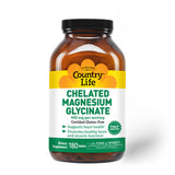 Chelated Magnesium Glycinate 180 Tabs By Country Life