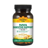 Papaya Digestive Support 500 Wafers By Country Life
