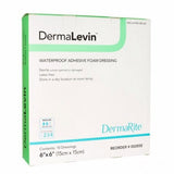 Foam Dressing DermaLevin  6 X 6 Inch Square Adhesive with Border Sterile Count of 1 By DermaRite