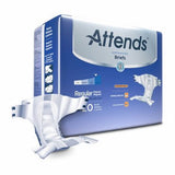 Unisex Adult Incontinence Brief Attends  Advanced Tab Closure Regular Disposable Heavy Absorbency Count of 20 By Attends