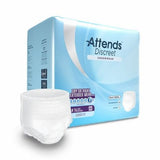 Unisex Adult Absorbent Underwear Attends  Discreet Pull On with Tear Away Seams Large Disposable Hea Count of 14 By Attends