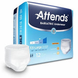 Unisex Adult Absorbent Underwear Count of 12 By Attends
