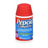 Pepcid Complete Chewable Tablets Berry Flavor 50 Tabs By Pepcid