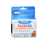 Feverall 유아용 아세트아미노펜 좌약 6 단위 Feverall