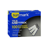 Sunmark True Metrix Self Monitoring Blood Glucose Test Strips 100 Each By Sunmark
