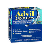 Advil Ibuprofen Liqui-Gels 50 packets of 2 liquid filled caps By Advil