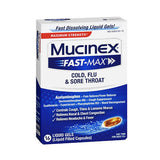 Mucinex Fast-Max Cold - Flu & Sore Throat Liquid Gels 24 Caps By Mucinex