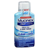 Mucinex Fast-Max Cold - Flu & Sore Throat Clear & Cool Liquid 6 Oz By Mucinex