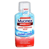 Mucinex Sinus-Max Severe Congestion Relief Maximum Strength Clear & Cool Liquid 6 Oz By Mucinex