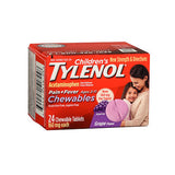 Tylenol Children's Pain + Fever Grape Flavor, 24 Chewable Tabs By Tylenol