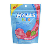 Halls Kids Cough & Sore Throat Pops Strawberry Flavor 10 Each By Halls