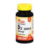 Sundance High Potency D3 Quick Release Softgels 200 Caps By Sundance