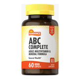 Sundance Vitamins Abc Complete Adult Multivitamin & Mineral Formula Coated Caplets 60 Tabs By Sundance