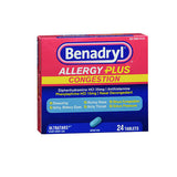 Benadryl Allergy Plus Congestion Tablets 24 Tabs By Benadryl