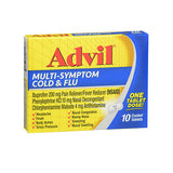 Advil Multi-Symptom Cold & Flu Coated Tablets 10 Tabs By Advil