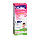 Benadryl Children's Dye-Free Allergy Liquid Bubble Gum Flavored 4 Oz By Benadryl