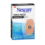 Nexcare Max Hold Waterproof Bandages Knee & Elbow 6 Each By Nexcare
