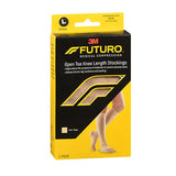 Futuro 의료용 압축 오픈 발가락 무릎 길이 스타킹 남여 공용 대형 베이지 회사 1개 3M씩