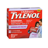 Tylenol Children's Pain + Fever Dissolve Packs Wild Berry Flavor 30 Each By Tylenol