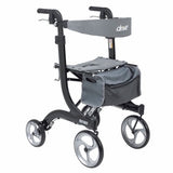 4개의 휠 Rollator 니트로 블랙 키가 큰 알루미늄 프레임 카운트 1 By Drive Medical