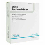 Adhesive Dressing DermaRite  3-3/5 X 4 Inch Gauze Square White Sterile Count of 50 By DermaRite
