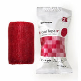Cast Tape McKesson 3 Inch X 12 Foot Fiberglass Red Count of 10 By McKesson