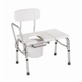 Bath / Commode Transfer Bench Carex  18 to 21 Inch Height Range 300 lbs. Weight Capacity Fixed Arm Count of 1 By Carex