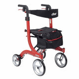 4륜 Rollator 드라이브 Nitro Red Tall Height 알루미늄 프레임 카운트 1 By Drive Medical