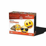 Adhesive Strip emoji 3/4 X 3 Inch Plastic Rectangle Kid Design (Emojis) Sterile Count of 100 By ASO