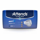 Unisex Adult Incontinence Brief Attends  Classic Tab Closure Medium Disposable Heavy Absorbency White Case of 96 by Attends