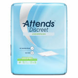 Underpad Attends  Discreet 23 X 36 Inch Disposable Polymer Light Absorbency Blue Case of 150 by Attends
