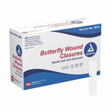 Skin Closure Strip Secure Strip 3/8 X 1-13/16 Inch Plastic Butterfly Closure White Count of 100 By Dynarex