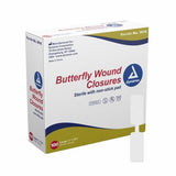 Skin Closure Strip Secure Strip 1/2 X 2-3/4 Inch Plastic Butterfly Closure White Count of 100 By Dynarex
